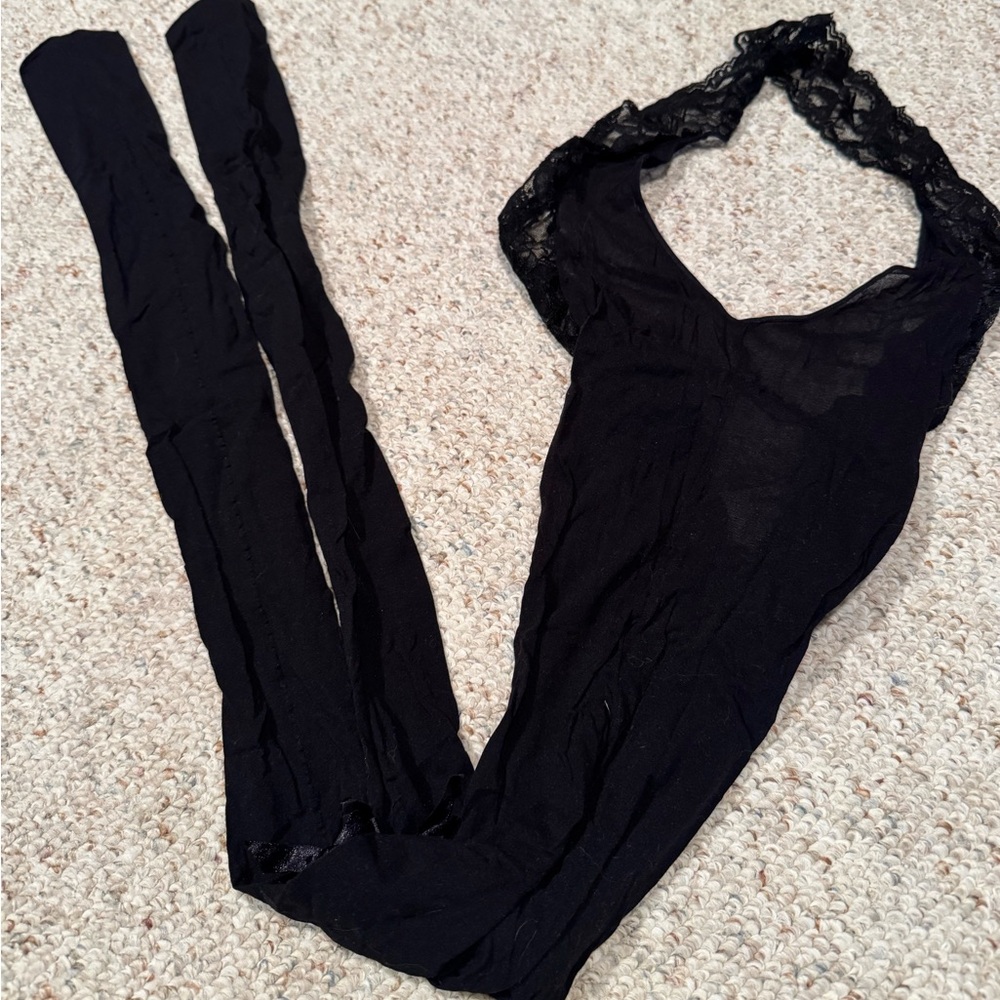 Sheer Black Bodysuit Lingerie